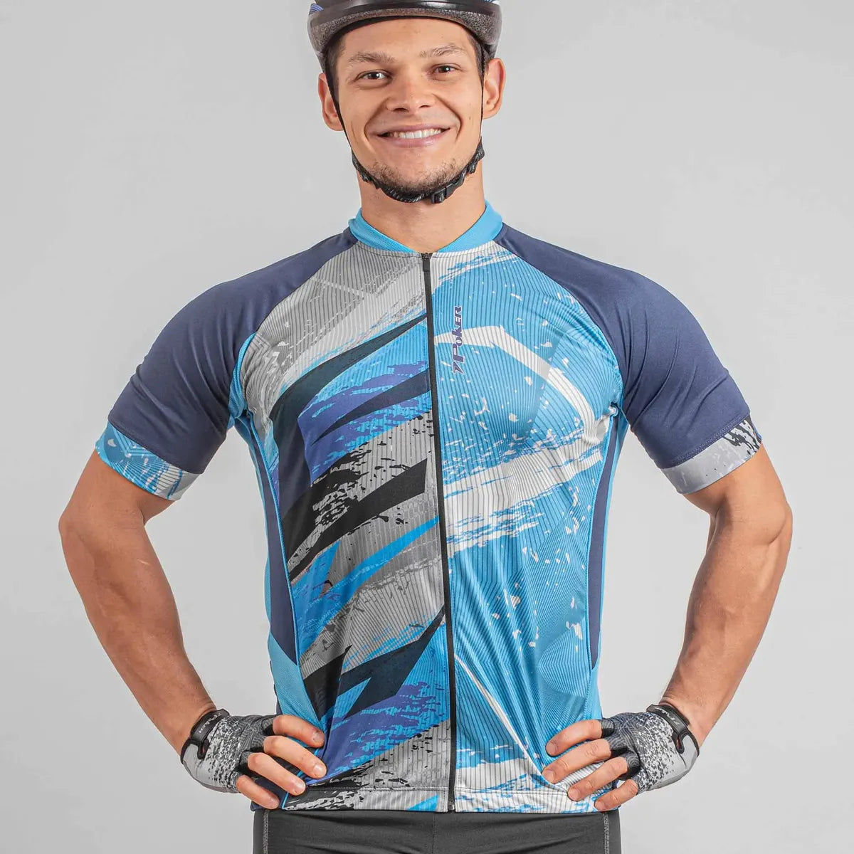 Camisa Ciclista Manga Curta Ziper Total Artic MR/CEL