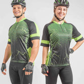 Camisa Ciclista Manga Curta Ziper Parcial Space PT/VDC
