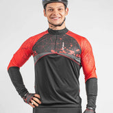 Camisa Ciclista Manga Longa Ziper Parcial Blip PT/VM/CH