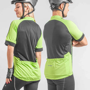 Camisa Ciclista Manga Curta Ziper Parcial Space PT/VDC