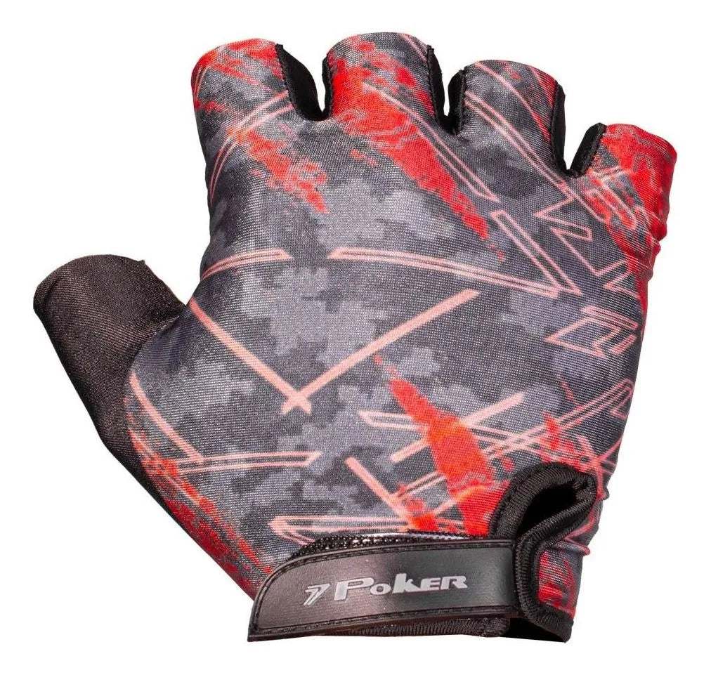 Luva Bike Gel Mercurio VERMELHO E CINZA