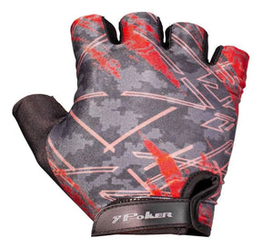 Luva Bike Gel Mercurio VERMELHO E CINZA