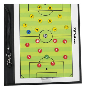 Prancheta Tática Magnética Futebol De Campo Poker Cor Preto