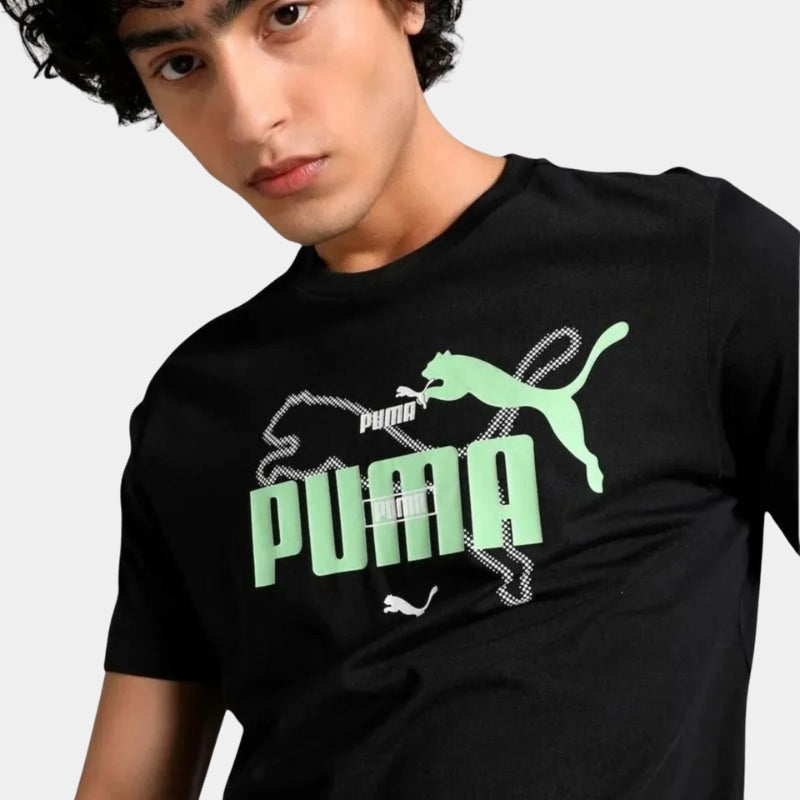 Camiseta Masculina Puma Essentials Logo Lab Summer Tee - Preta