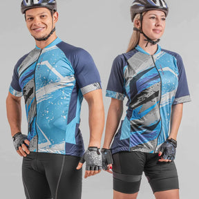 Camisa Ciclista Manga Curta Ziper Total Artic MR/CEL