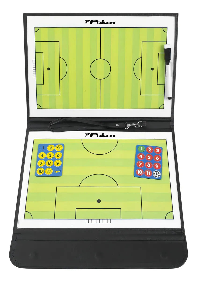 Prancheta Tática Magnética Futebol De Campo Poker Cor Preto