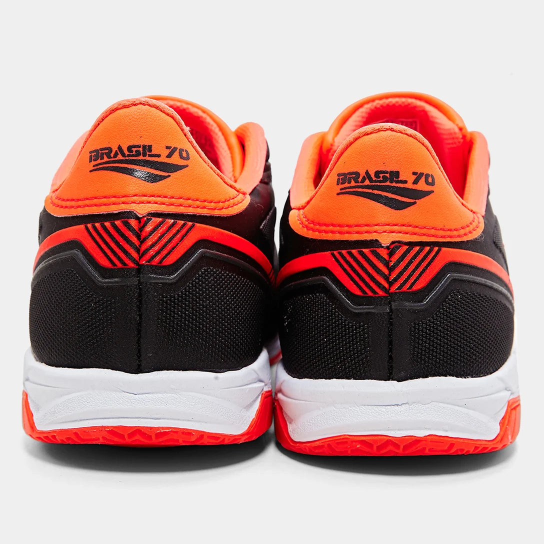 Chuteira Futsal Penalty Brasil 70 Y-1 Unissex - Preto+Laranja