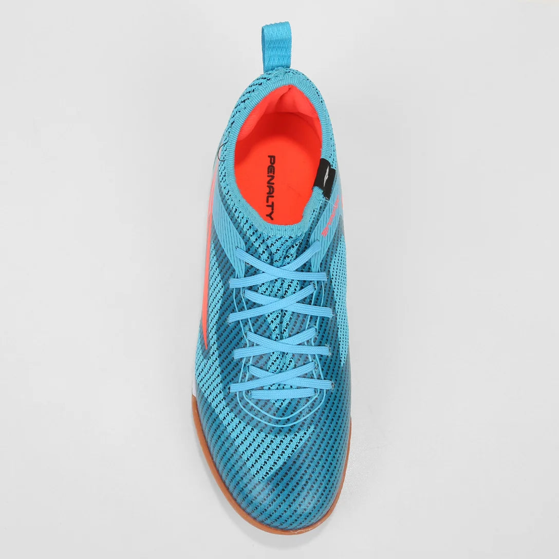 Chuteira Futsal Penalty Max 500 Ecoknit XXI - Turquesa