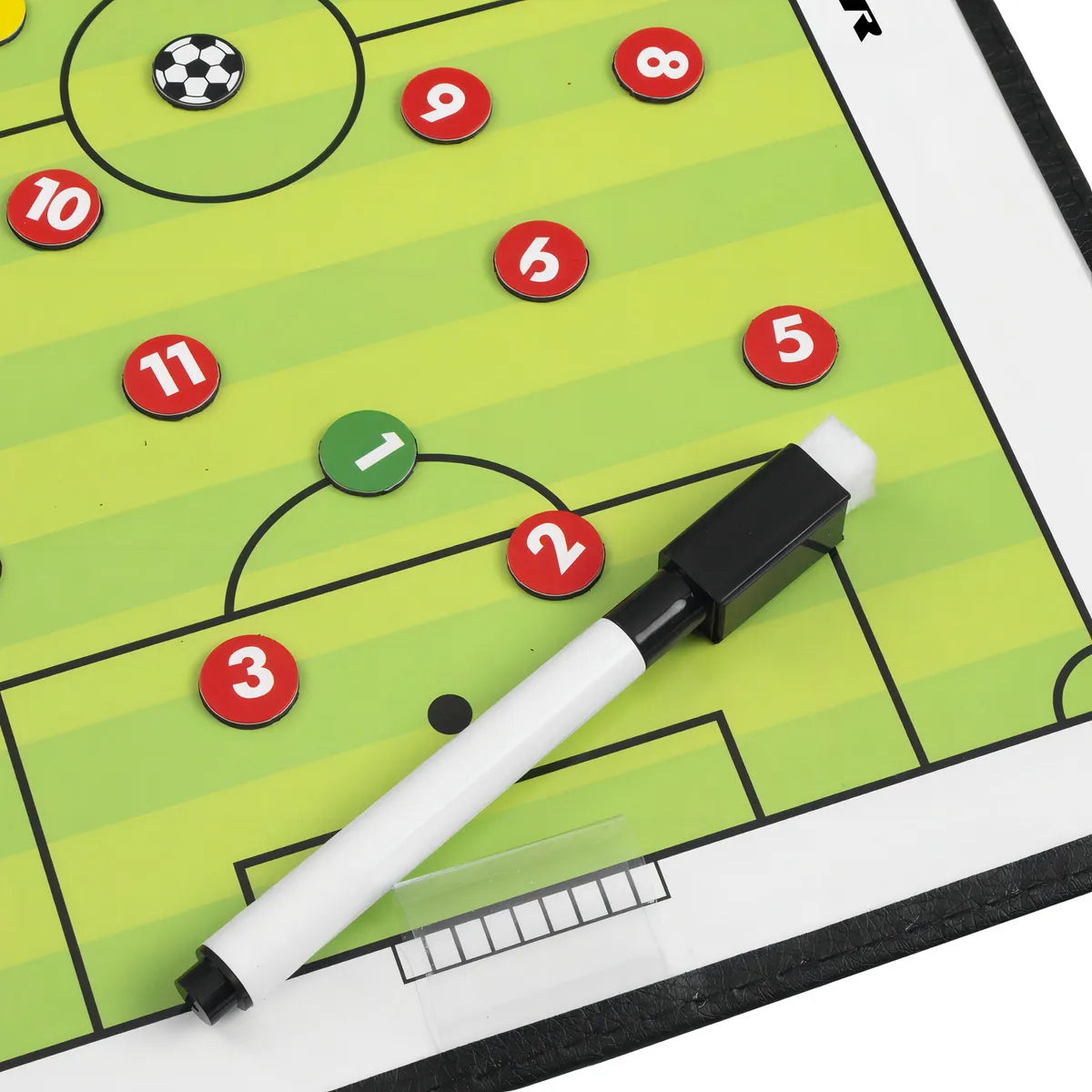 Prancheta Tática Magnética Futebol De Campo Poker Cor Preto