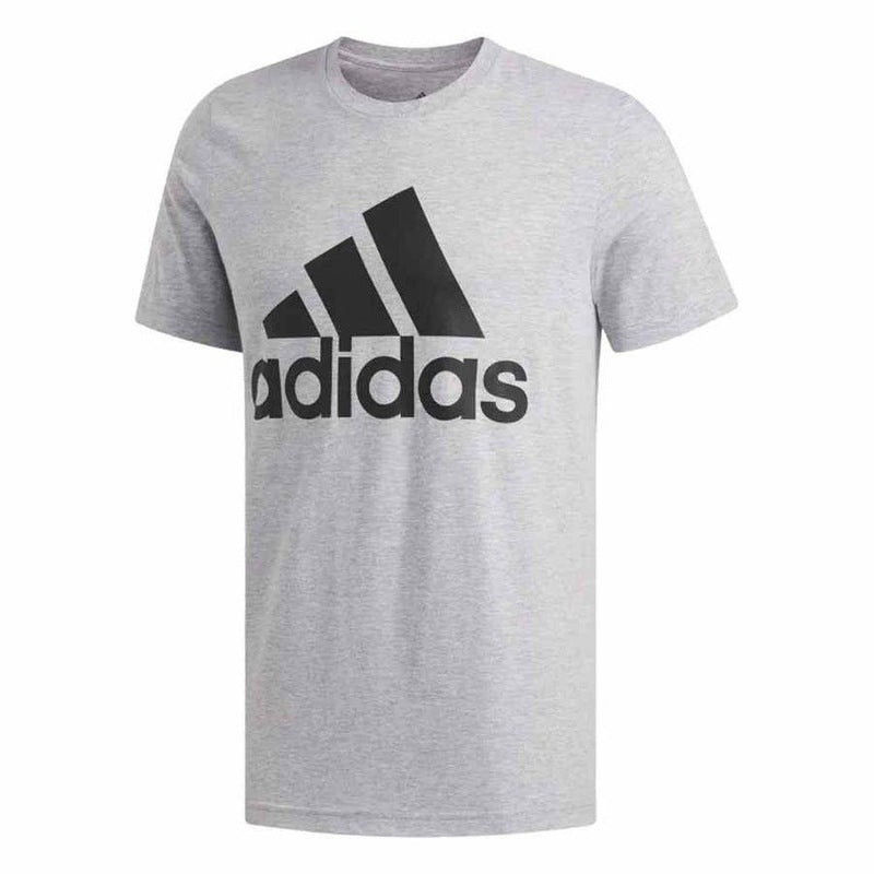 Camiseta de Algodão Adidas Big Logo - Cinza