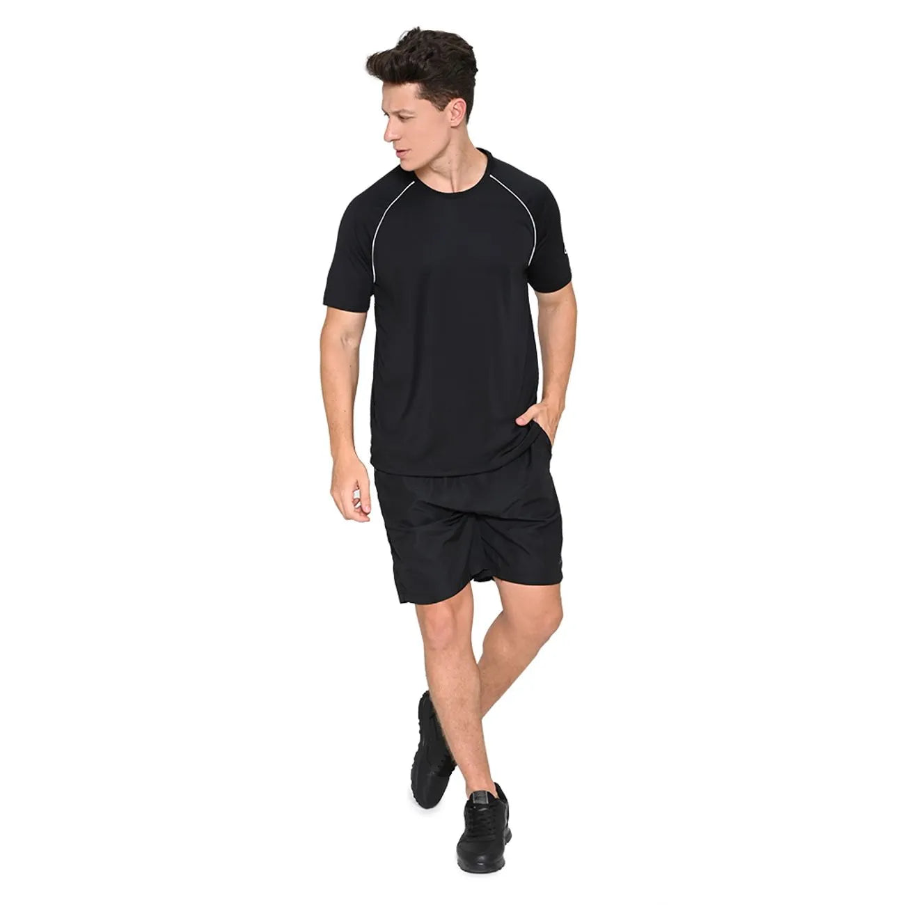 Camisa Raglan Olympikus T-shirt Line Essential - Preto