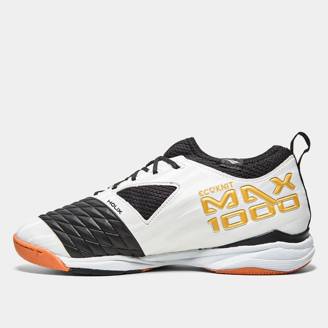 Chuteira Futsal Penalty Max 1000 Ecoknit - Branco+dourado