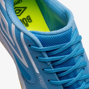 Chuteira Futsal Umbro Pro 5 Bump Club - Azul e Branco