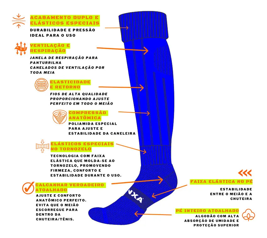 Meião Profissional Kanxa - BRANCO