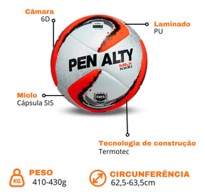 Bola Futsal Salão Max 1000 XXIV - VERMELHO