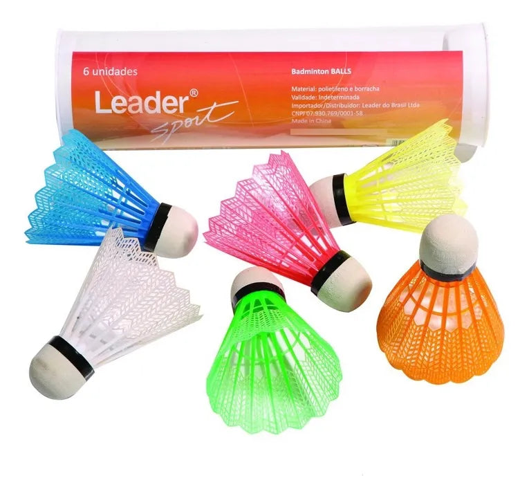 Kit Com 6 Petecas De Badminton