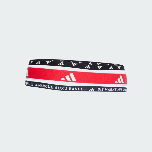 Faixa Adidas Cabeça 3 Unidades - Vermelho