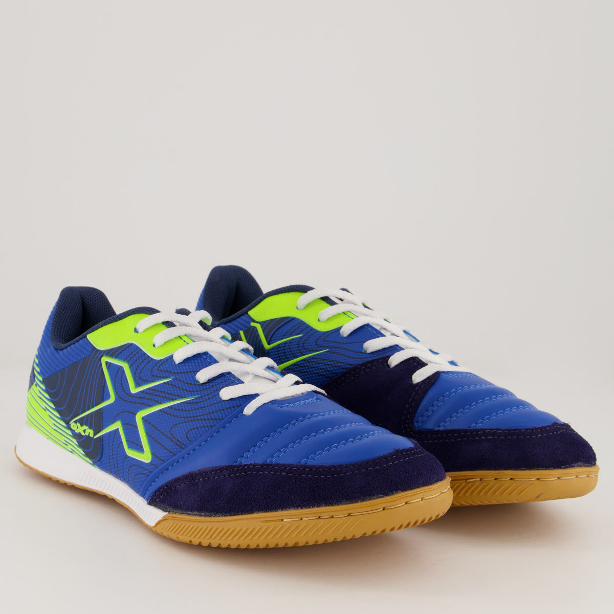 Chuteira Oxn X-Control 2 Futsal - Laranja / Azul