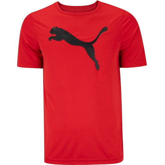 Camiseta ESS Puma Logo Poly - Vermelho