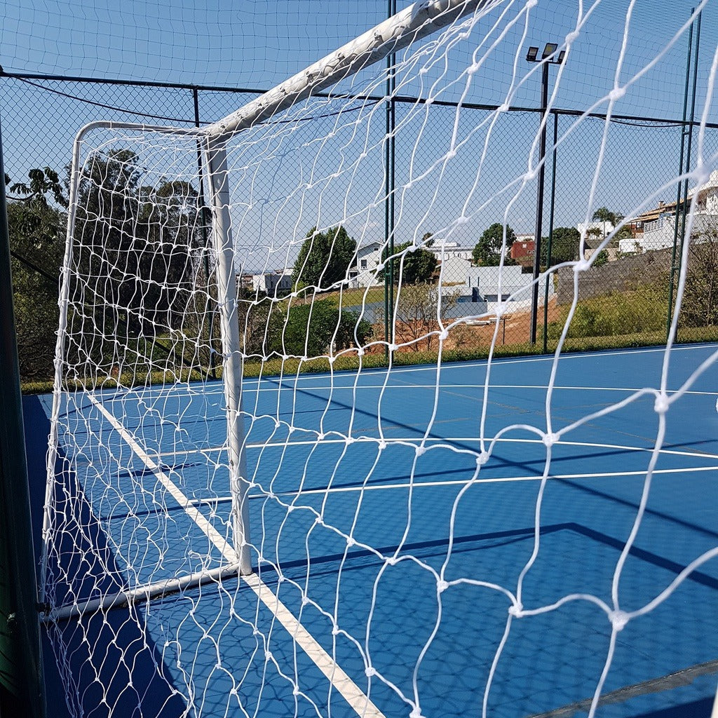 Par de Rede para Trave de Gol Futsal Fio 2 Nylon Futebol de Salão