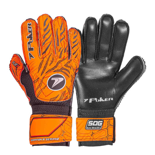 Luva Goleiro Campo Poker Champion 8 Semi Profissional 01076 Multiterreno - Laranja
