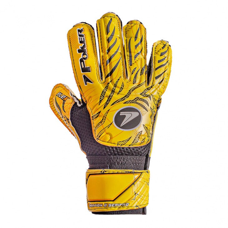 Luva Goleiro Campo Poker Champion 8 Semi Profissional 01076 Multiterreno - Amarelo
