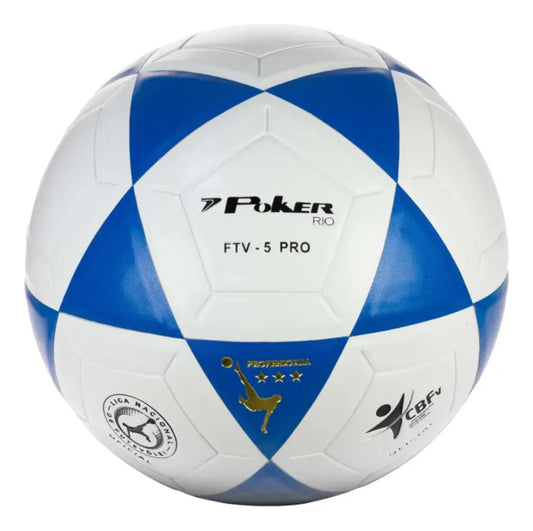 Bola De Futevôlei Altinha Poker Rio Vulcanizada - Branco e Azul