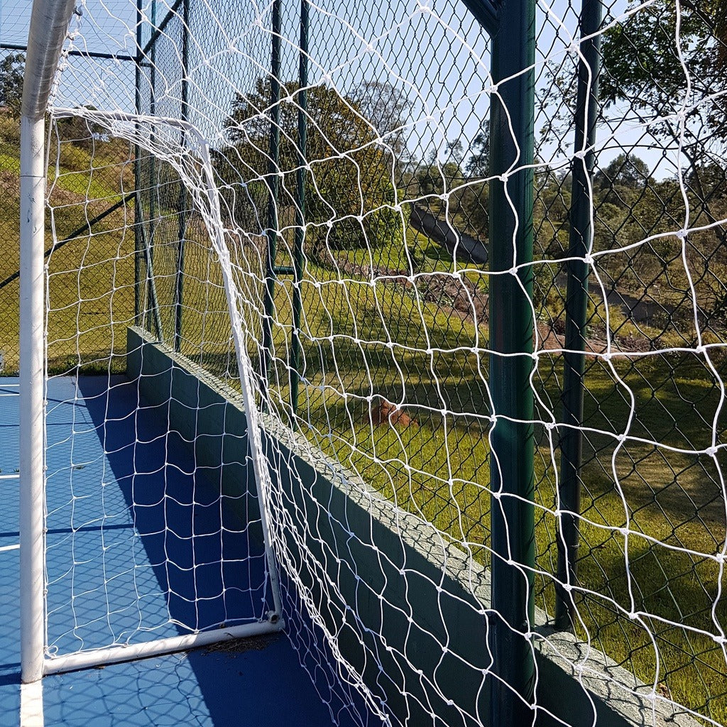 Par de Rede para Trave de Gol Futsal Fio 2 Nylon Futebol de Salão