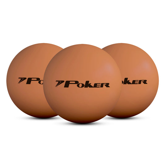 KIT Poker 3 Bolas de Borracha Frescobol N°3 - Laranja
