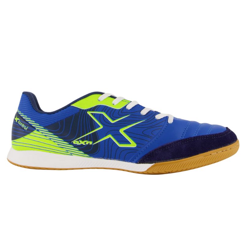 Chuteira Oxn X-Control 2 Futsal - Laranja / Azul