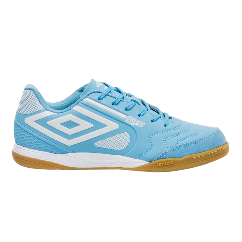 Chuteira Futsal Umbro Pro 5 Bump Club - Azul e Branco